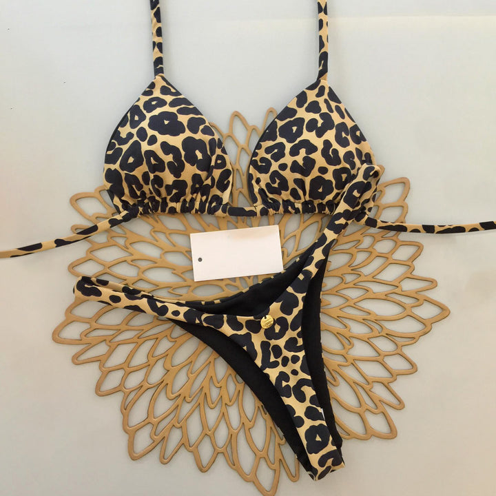 Sexy leopard print bikini