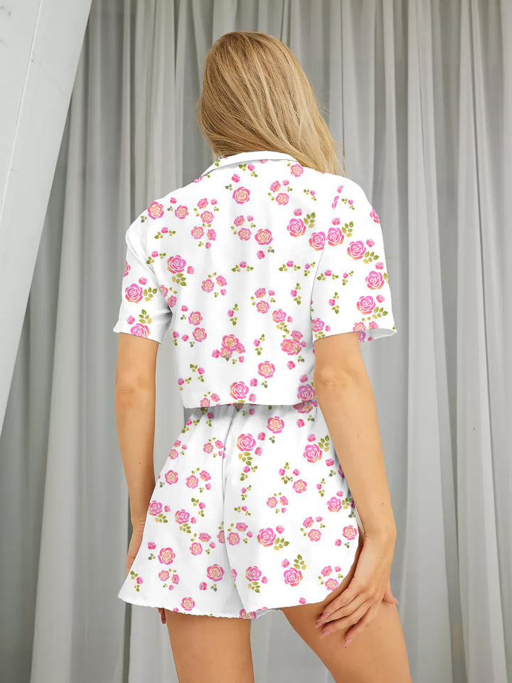 Fashionable floral comfortable home wear suit