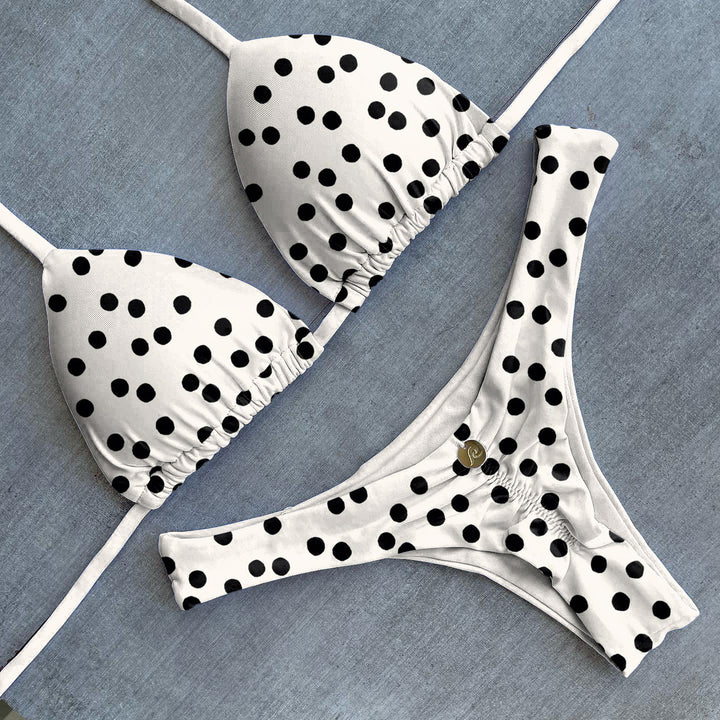 Fashion Polka Dot Print Two-Piece Bikini