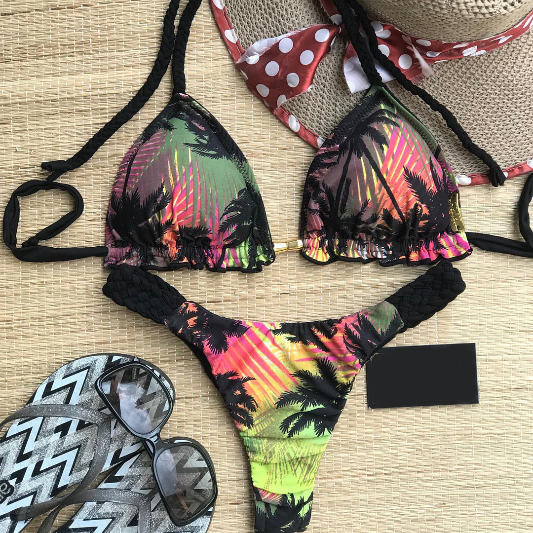 Coconut resort style split sexy bikini