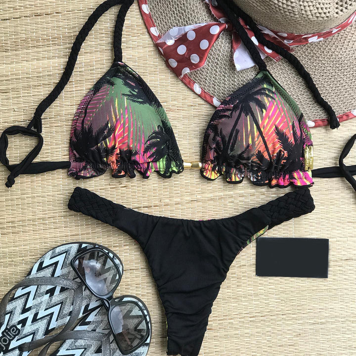 Coconut resort style split sexy bikini