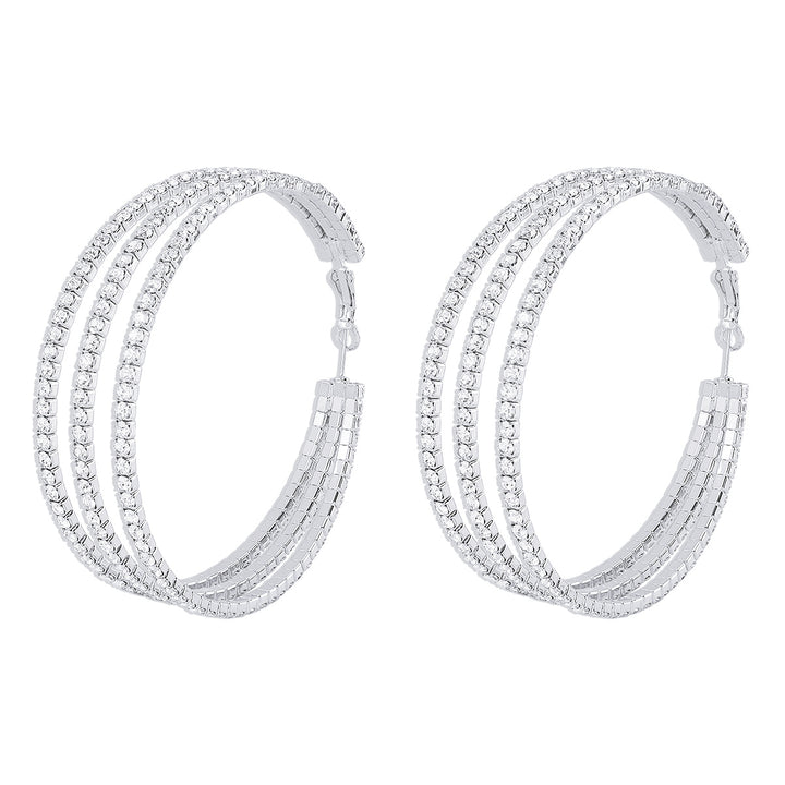 exaggerated layered hoop earrings