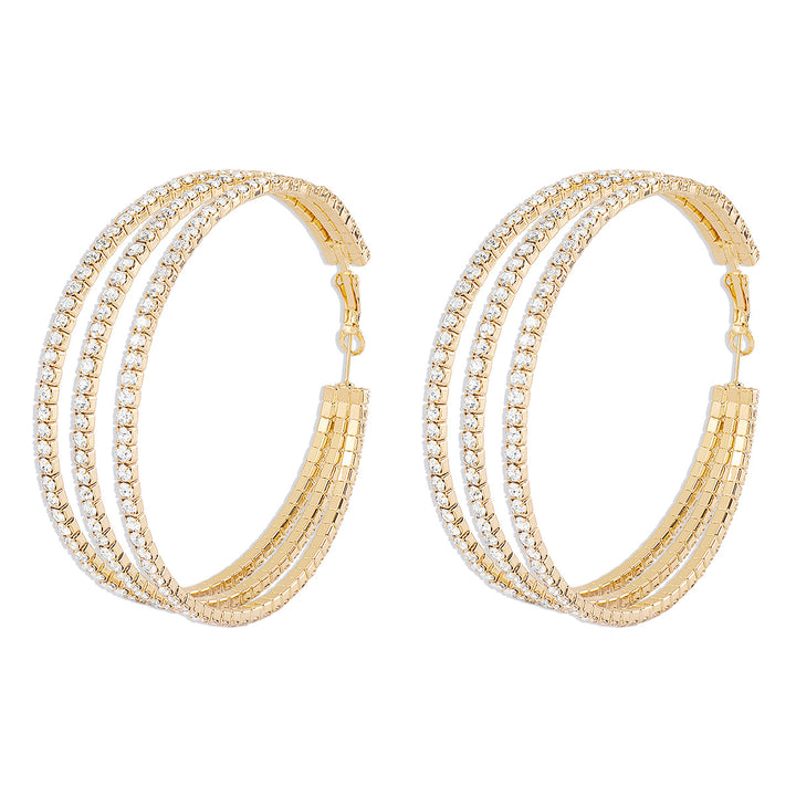 exaggerated layered hoop earrings