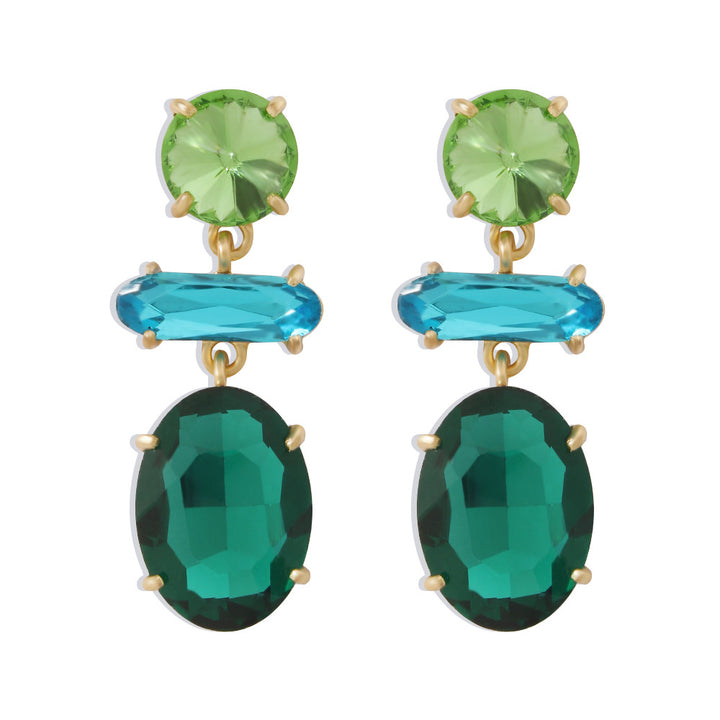 Elegant lady-style mid-century earrings