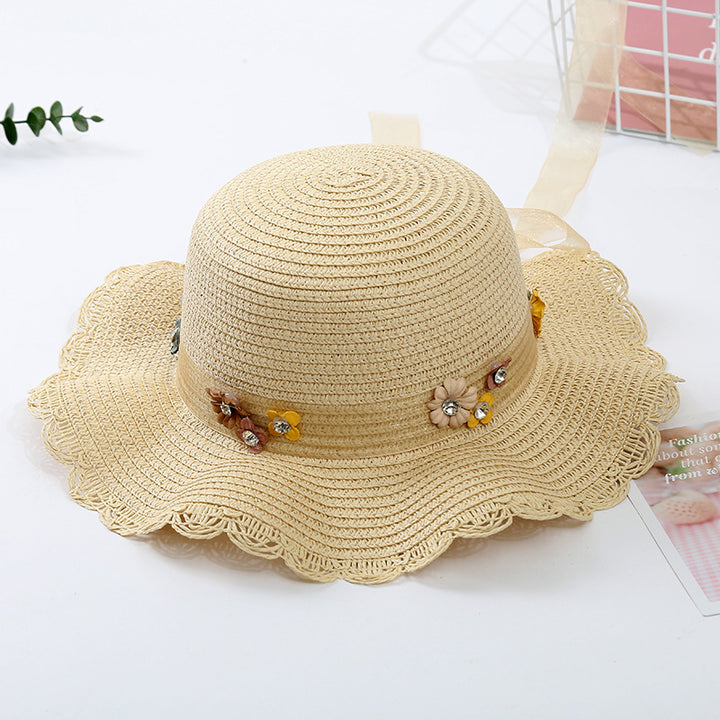 bow wavy edge beach hat