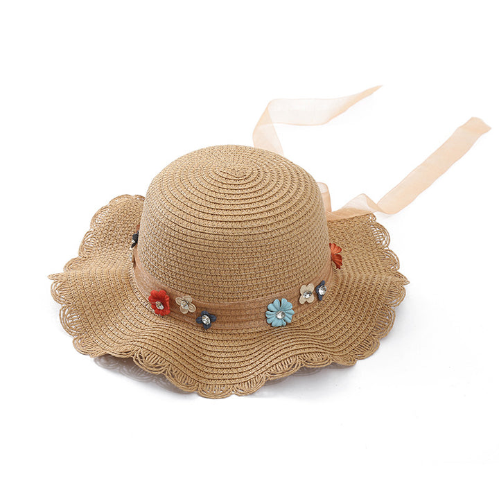 bow wavy edge beach hat