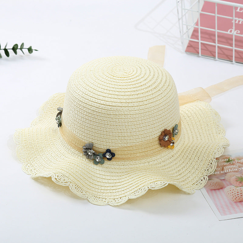 bow wavy edge beach hat