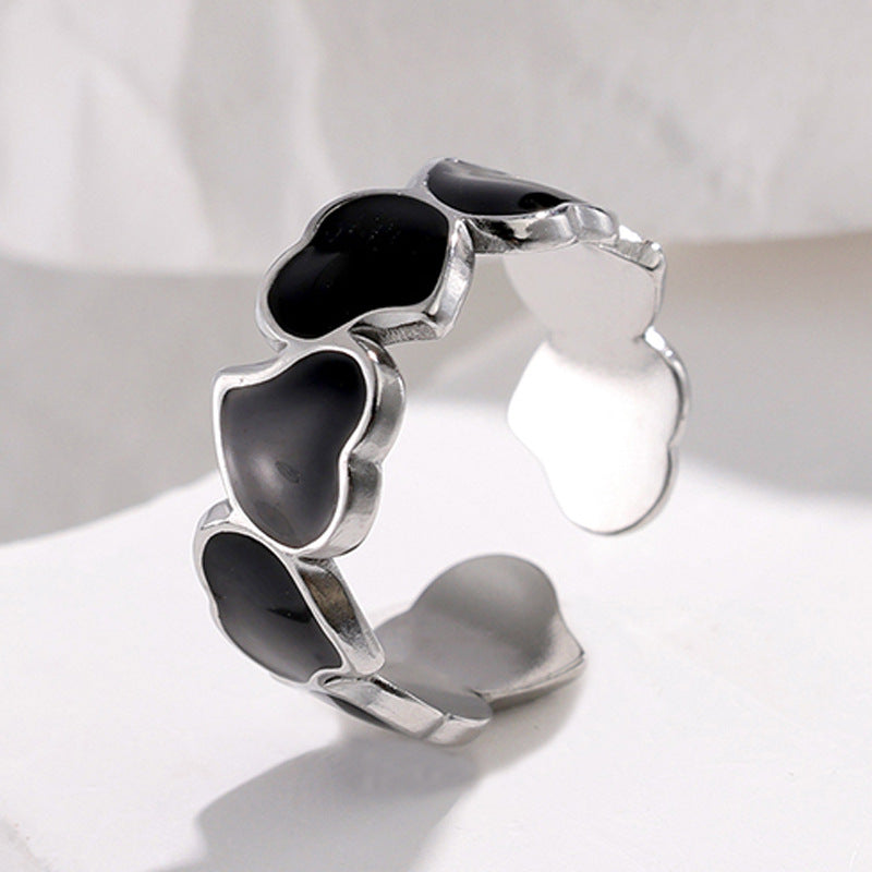 Heart niche design stainless steel ring