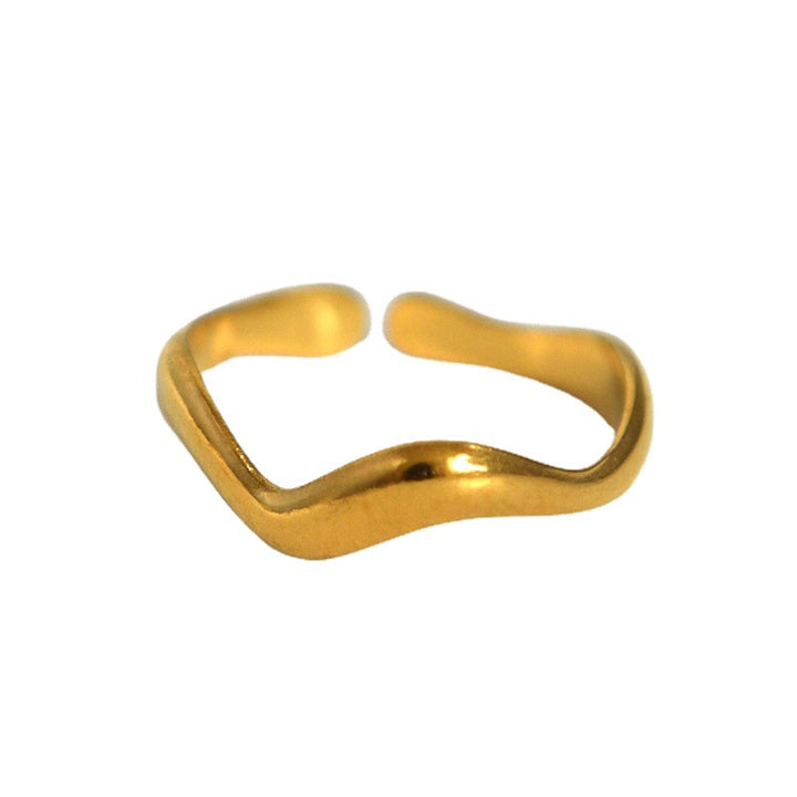 Cold style niche design sense ring stainless steel tail ring