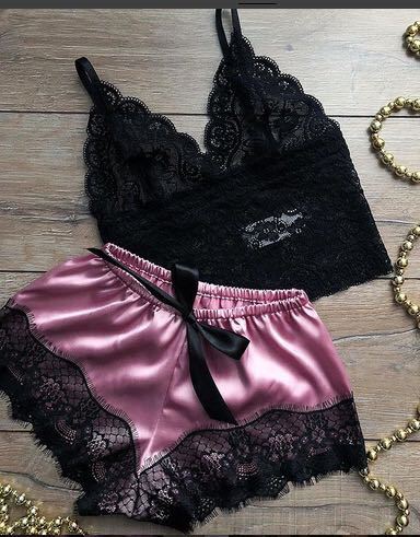 Home pajamas sexy lingerie sexy temptation lace set