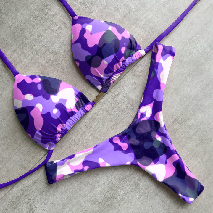 Fashion personality camouflage split bikini