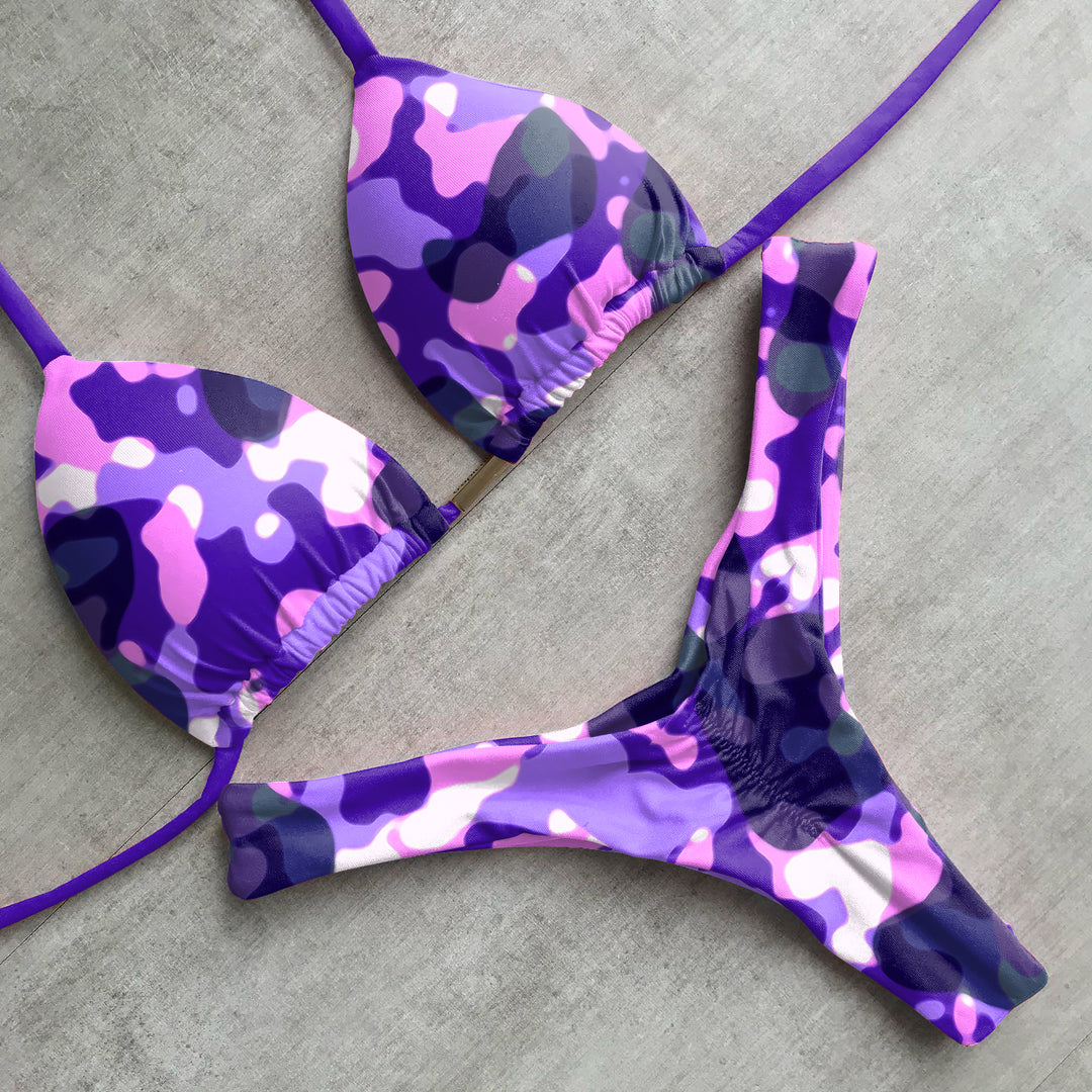 Fashion personality camouflage split bikini