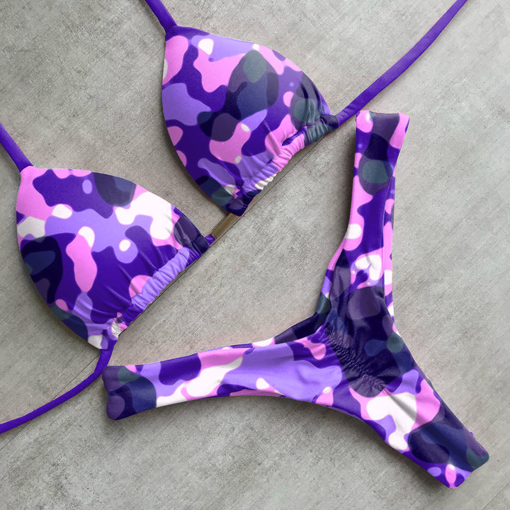 Fashion personality camouflage split bikini