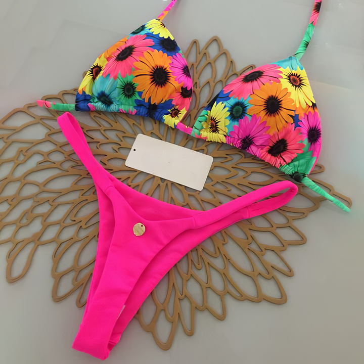 Daisy pattern bikini