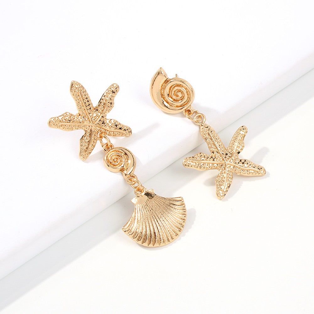 Ocean series starfish shell earrings