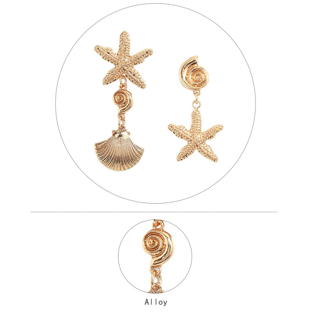 Ocean series starfish shell earrings