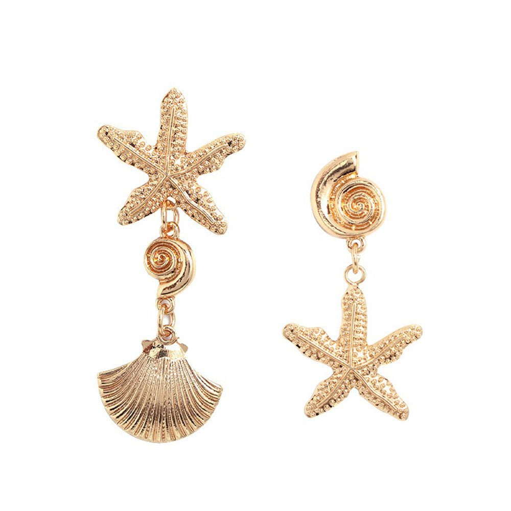 Ocean series starfish shell earrings