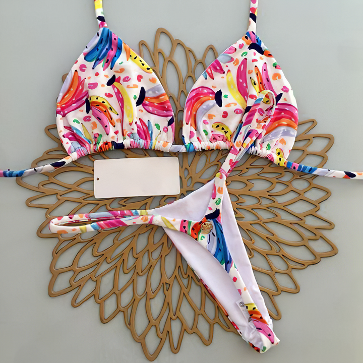 Fruit print bikini