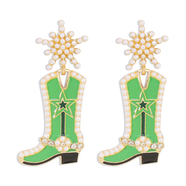 Exaggerated fashionable and creative boots earrings