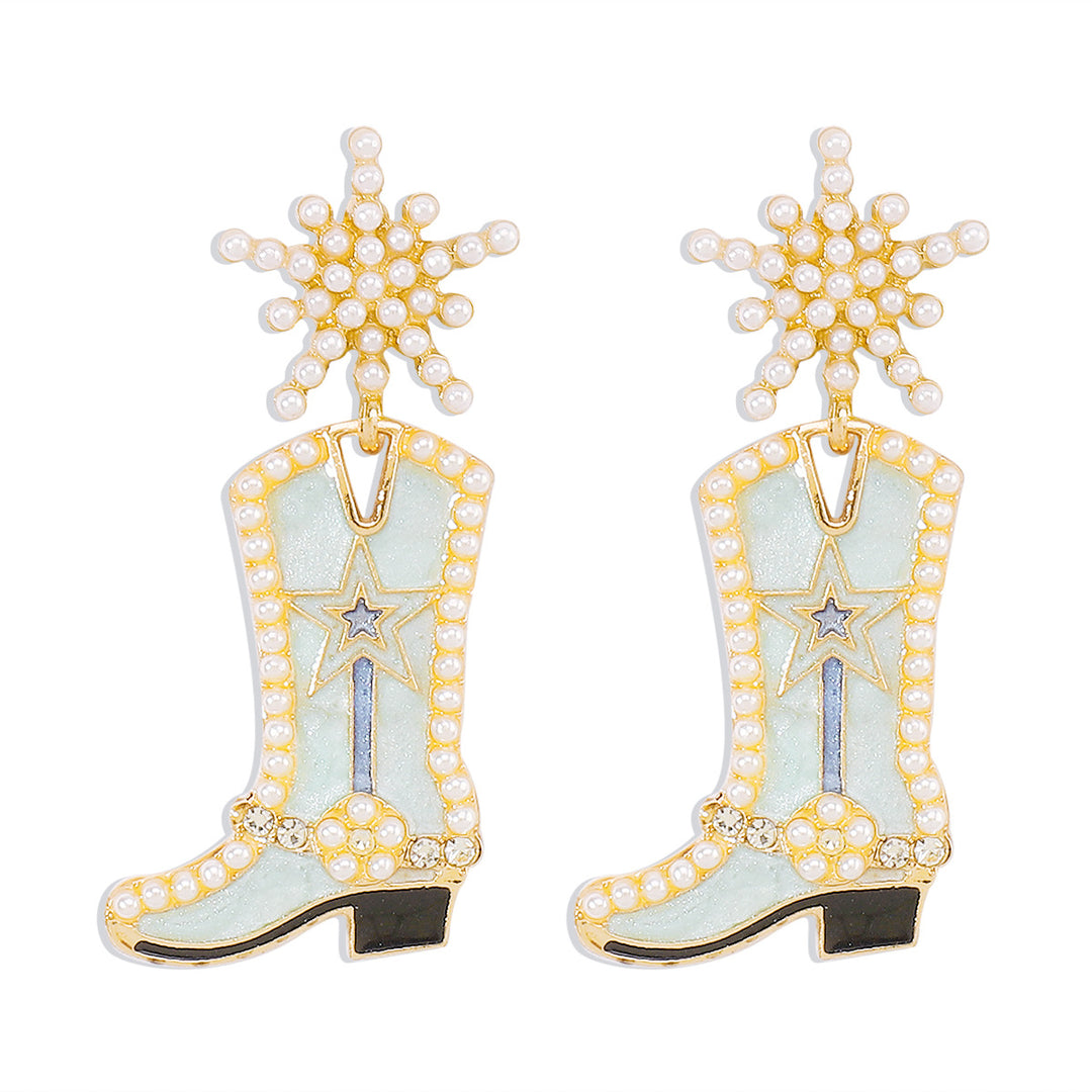 Exaggerated fashionable and creative boots earrings