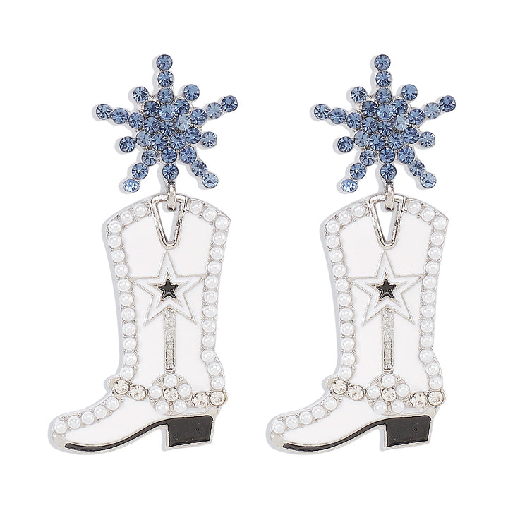 Exaggerated fashionable and creative boots earrings