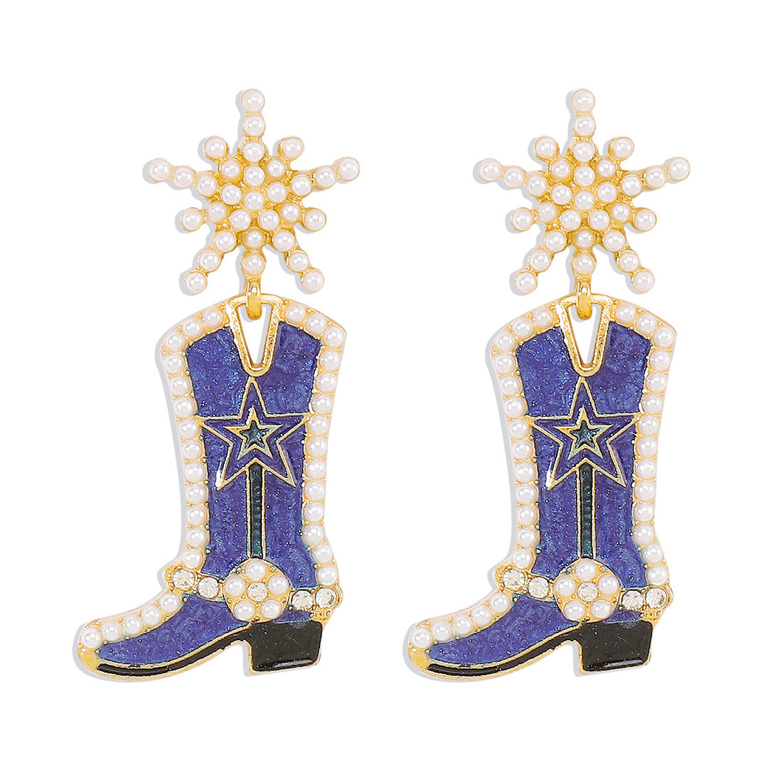 Exaggerated fashionable and creative boots earrings