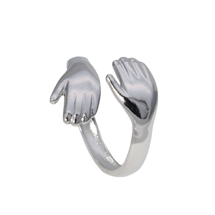 Hugging palm exaggerated personality hip-hop ring