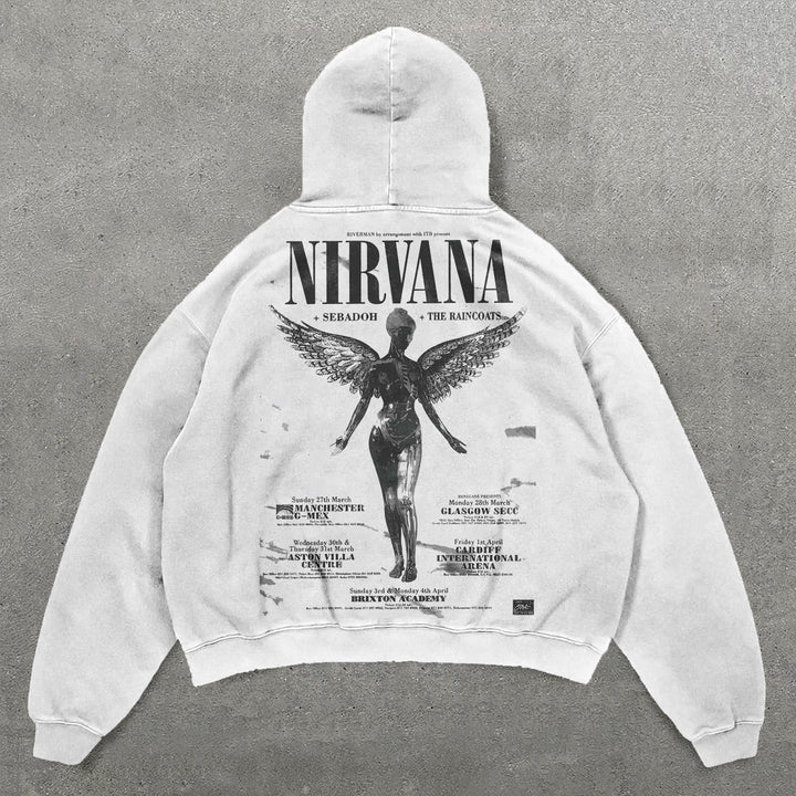 Casual Band Print Long Sleeve Hoodies