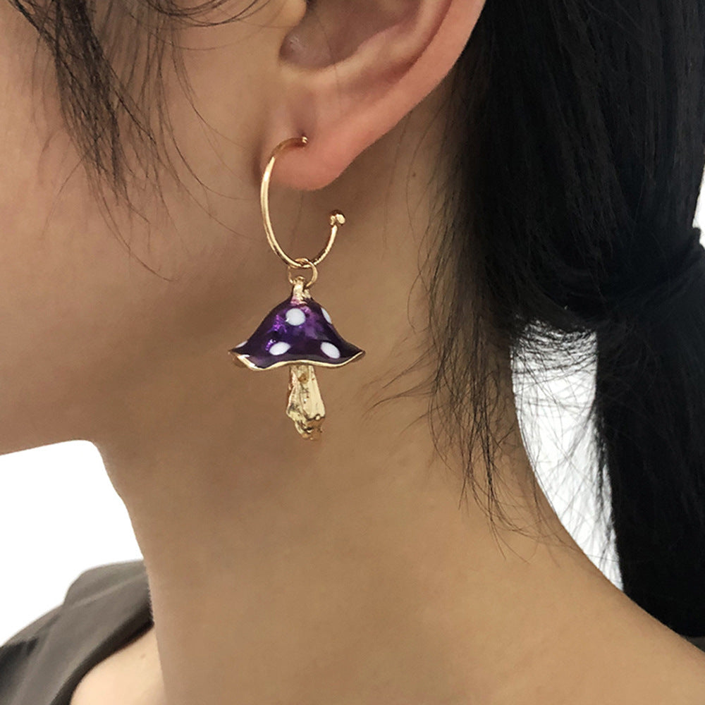 Dreamy and cute little forest mushrooms earrings