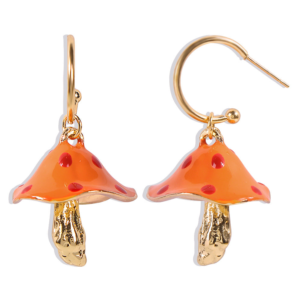 Dreamy and cute little forest mushrooms earrings