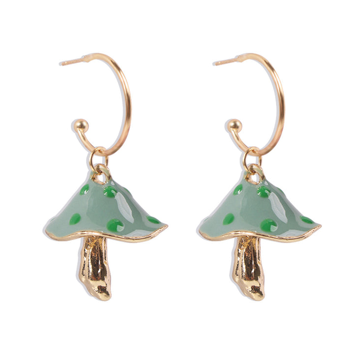 Dreamy and cute little forest mushrooms earrings