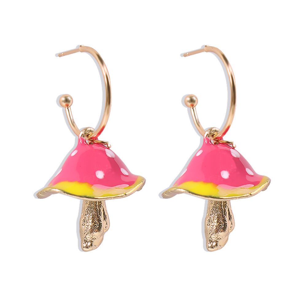 Dreamy and cute little forest mushrooms earrings