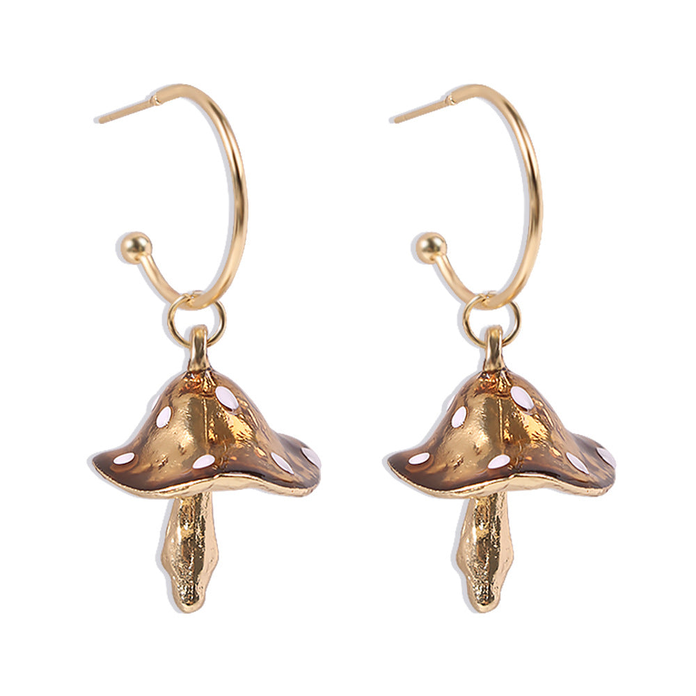 Dreamy and cute little forest mushrooms earrings