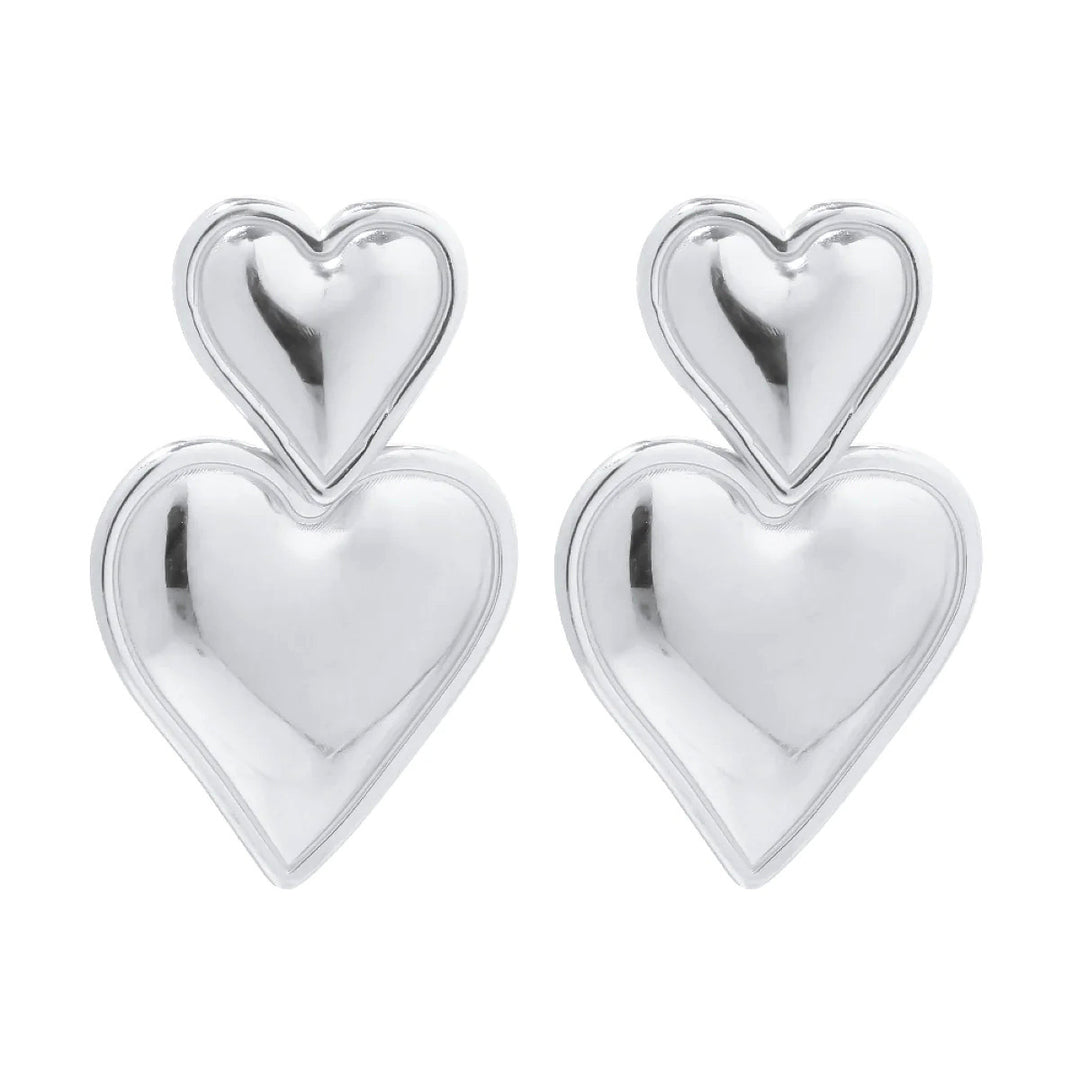 Niche Double Heart Valentine's Day Earrings