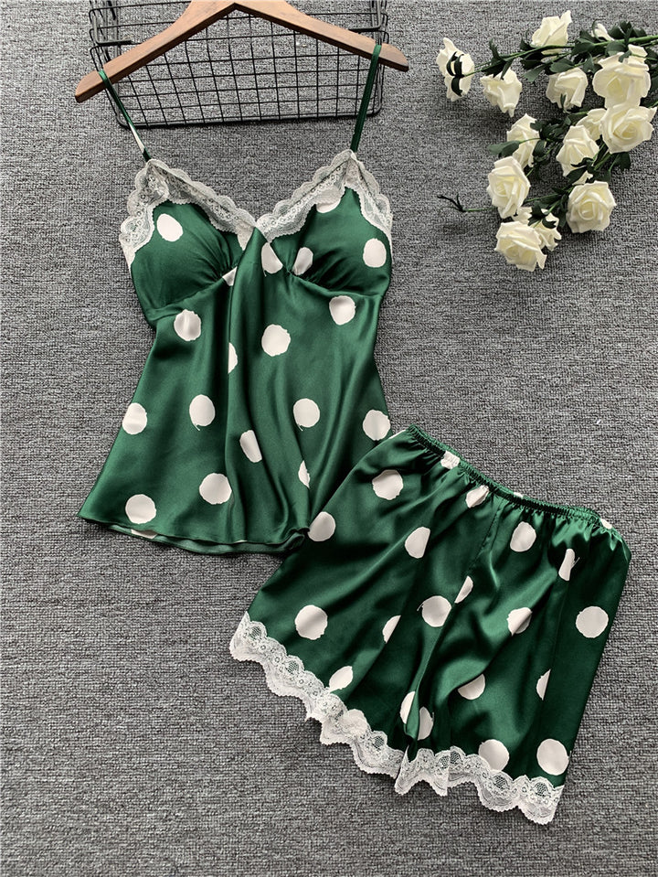 Cute polka dot style fun home pajamas