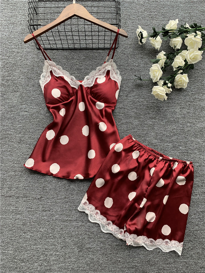 Cute polka dot style fun home pajamas