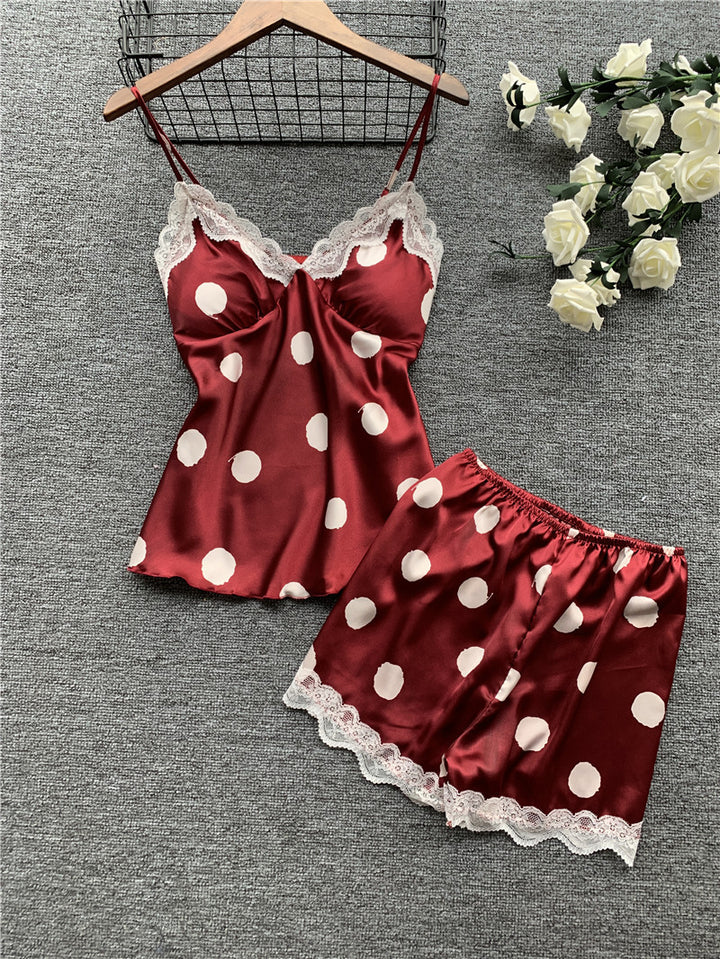 Cute polka dot style fun home pajamas