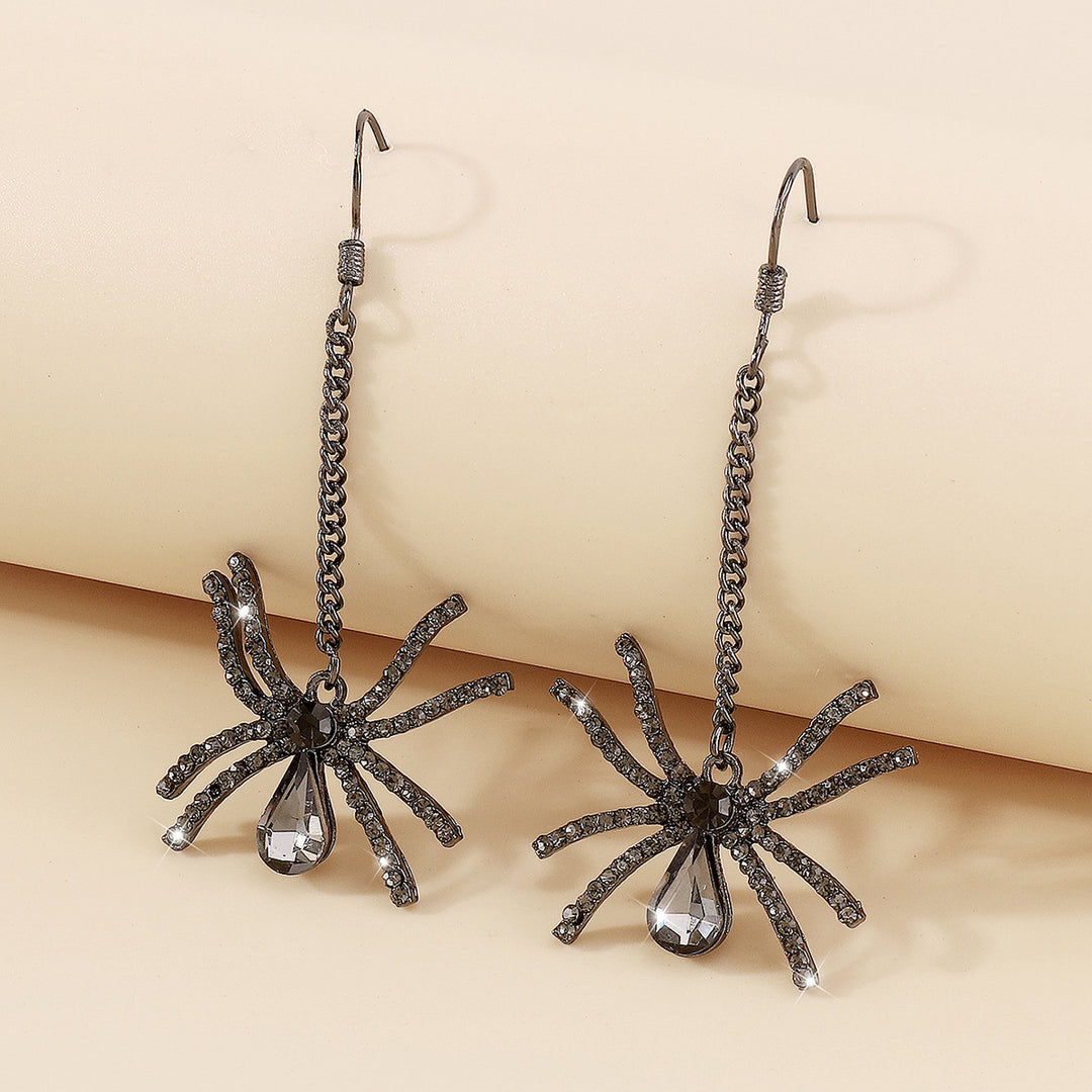 Dark style old retro long earrings exaggerated spider earrings