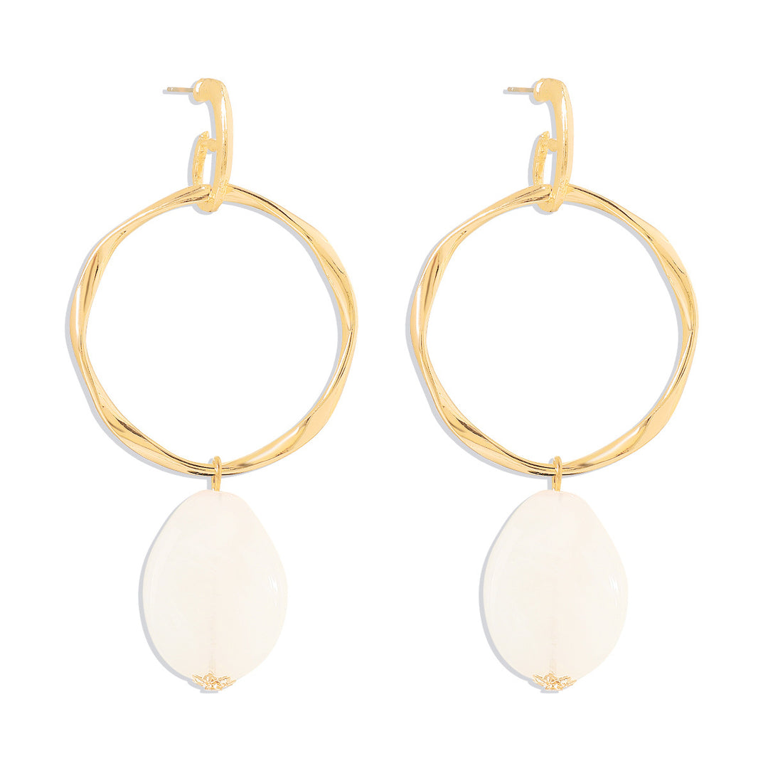 ZA retro temperament circle design earrings for women