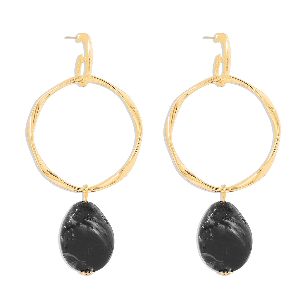 ZA retro temperament circle design earrings for women