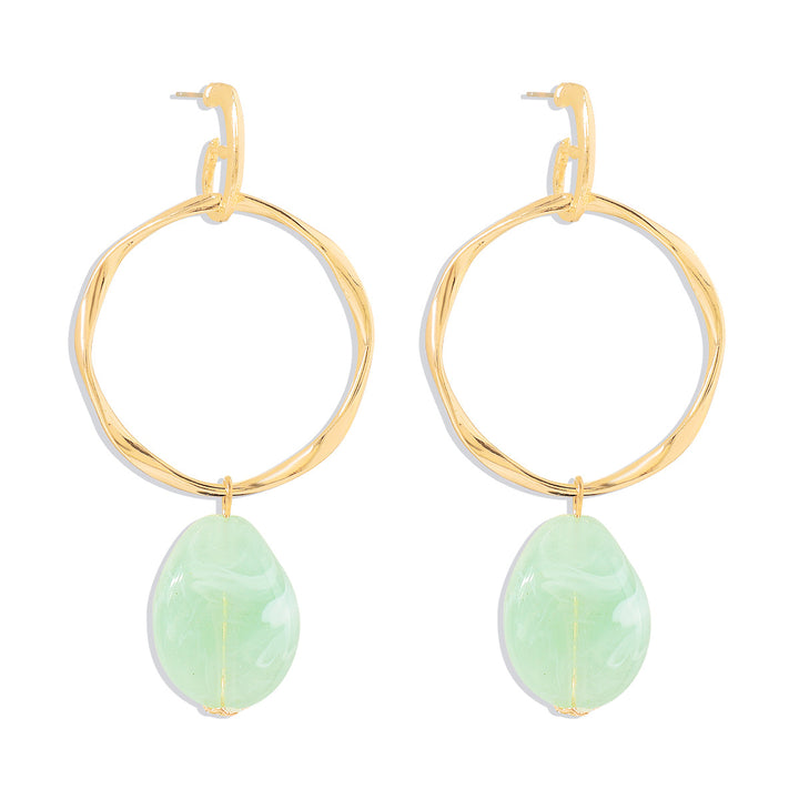 ZA retro temperament circle design earrings for women