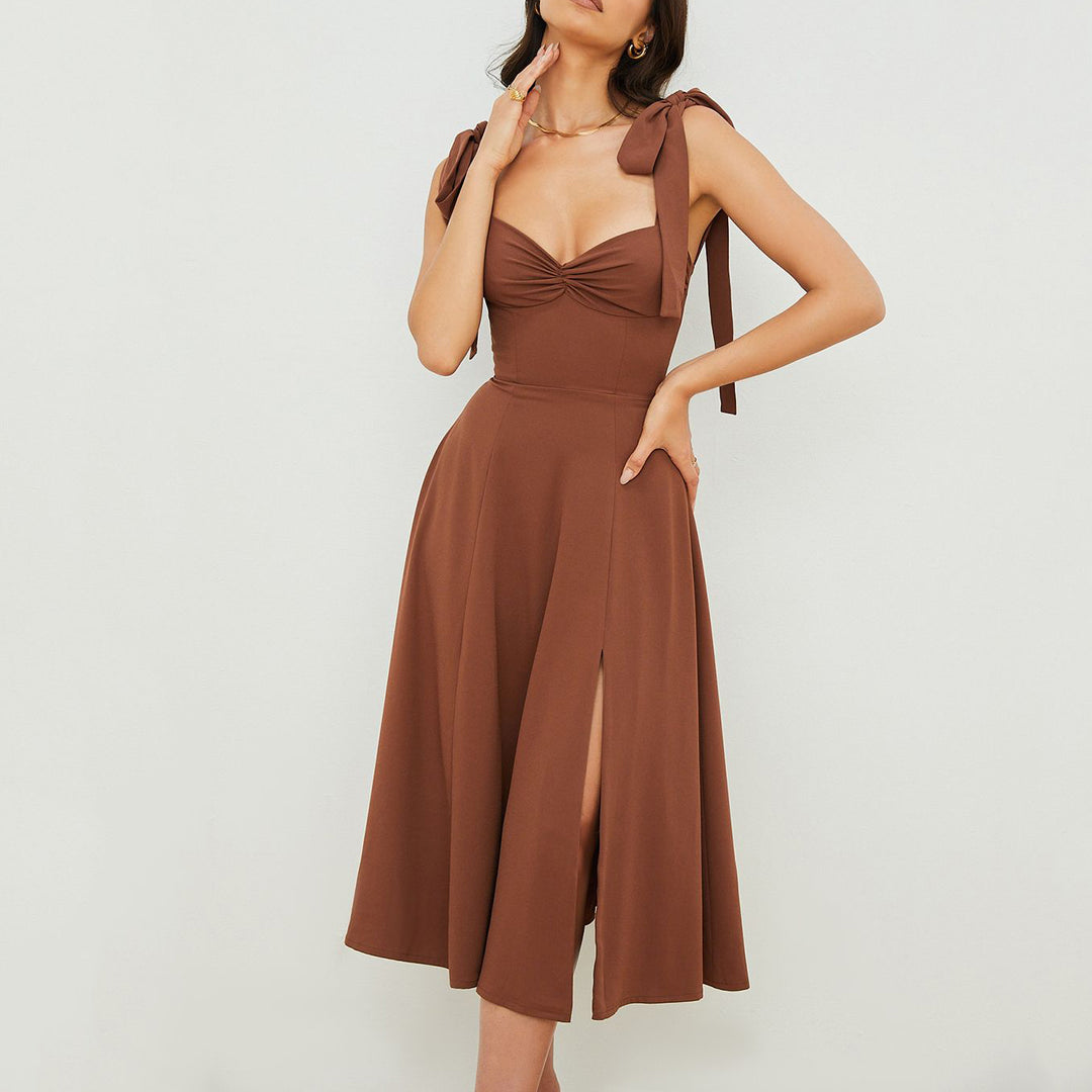 Casual sling strap long dress