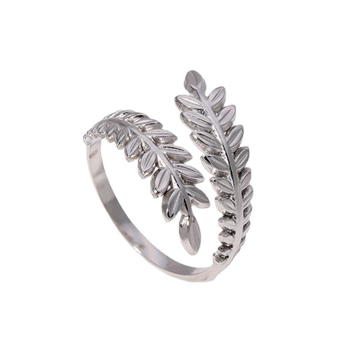 Leaf Open Titanium Steel Ring