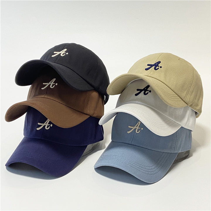 Letter three-dimensional embroidered sunshade baseball cap casual soft top cap