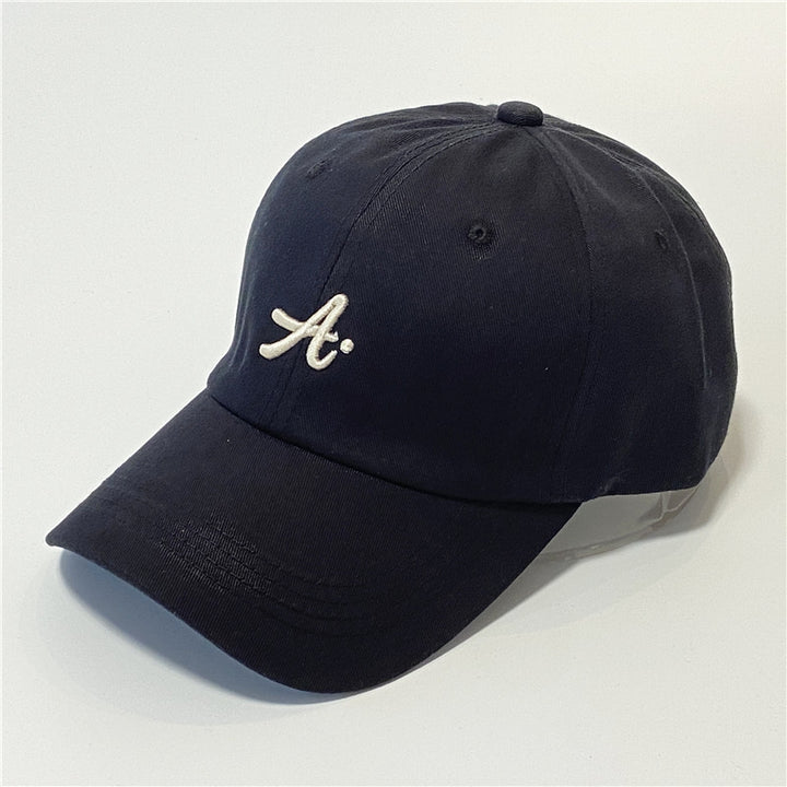 Letter three-dimensional embroidered sunshade baseball cap casual soft top cap