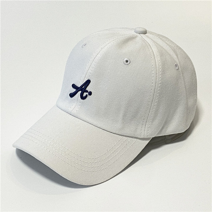 Letter three-dimensional embroidered sunshade baseball cap casual soft top cap