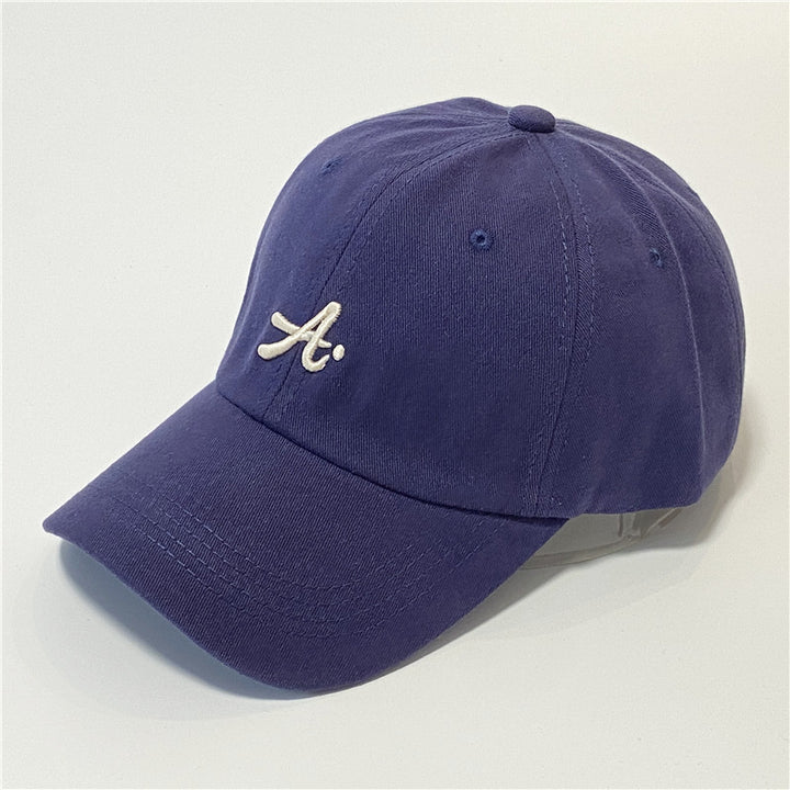 Letter three-dimensional embroidered sunshade baseball cap casual soft top cap