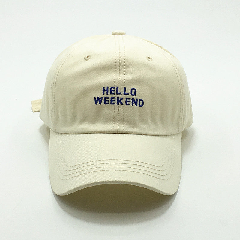 Letter three-dimensional embroidered sunshade baseball cap casual soft top cap