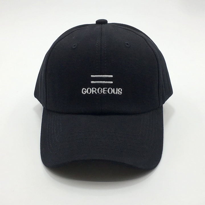 Letter three-dimensional embroidered sunshade baseball cap casual soft top cap