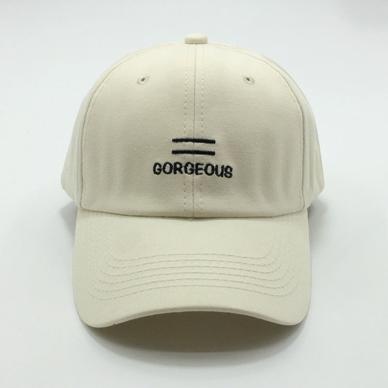 Letter three-dimensional embroidered sunshade baseball cap casual soft top cap